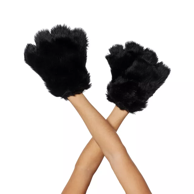 Brown Faux Fur Animal Paws at Spencer's
