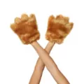Brown Faux Fur Animal Paws at Spencer's