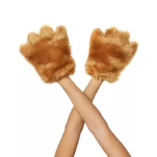 Brown Faux Fur Animal Paws at Spencer's