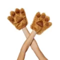 Brown Faux Fur Animal Paws at Spencer's