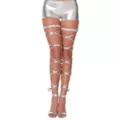 Silver Metallic Leg Wrap at Spencer's