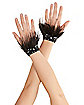 Black Faux Feather Raven Gloves