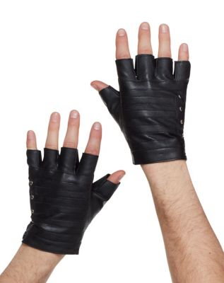 cool black fingerless gloves