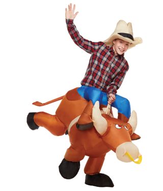 Kids Ride-On Inflatable Bull Costume
