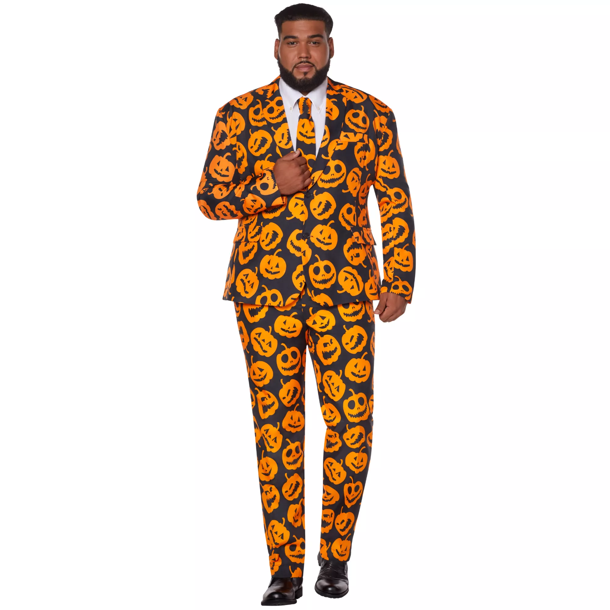 Adult Jack-O-Lantern Plus Size Suit at Spirit Halloween