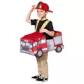 Toddler Helmet and Light-Up Firetruck Ridealong Set at Spirit Halloween