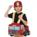 Toddler Helmet and Light-Up Firetruck Ridealong Set at Spirit Halloween
