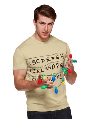 Adult Alphabet Wall T Shirt - Stranger Things