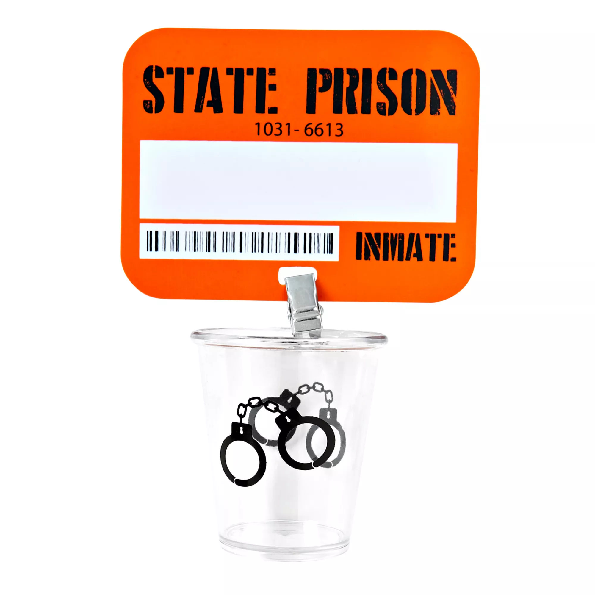 Prison Inmate Badge with Shot Glass at Spirit Halloween