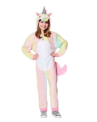 Kids Rainbow Unicorn One-Piece Costume