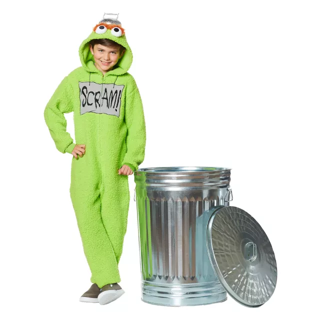 Kids Oscar the Grouch Jumpsuit - Sesame Street at Spencer's