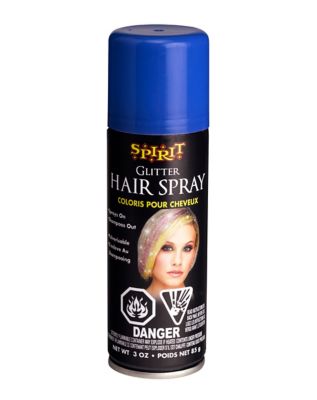 Kindercentrum Defilé Gevaar Blue Glitter Hairspray - Spirithalloween.com