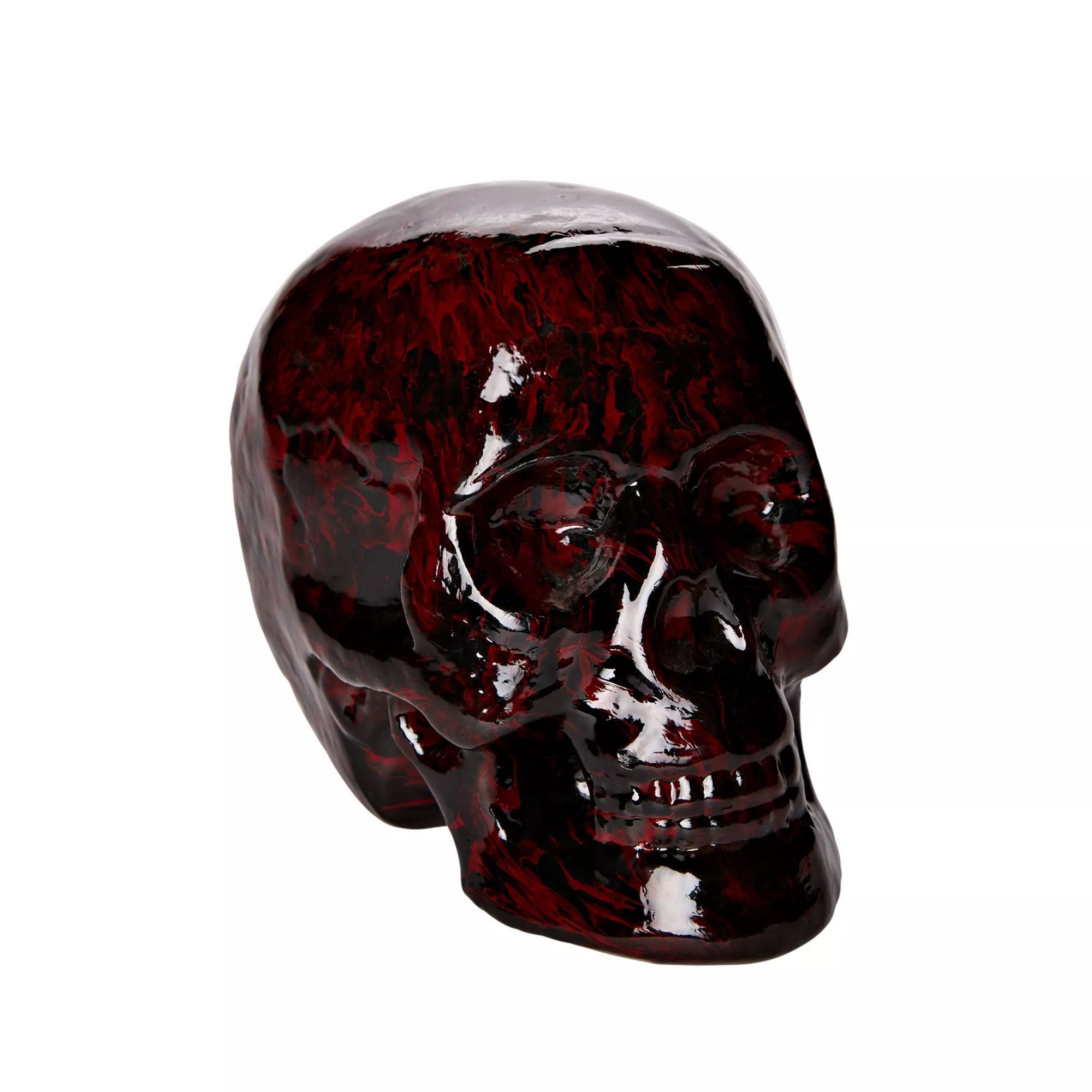 8 Inch Red and Black Skull - Decorations at Spirit Halloween
