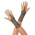 Black and Tan Lace Glovelettes at Spirit Halloween