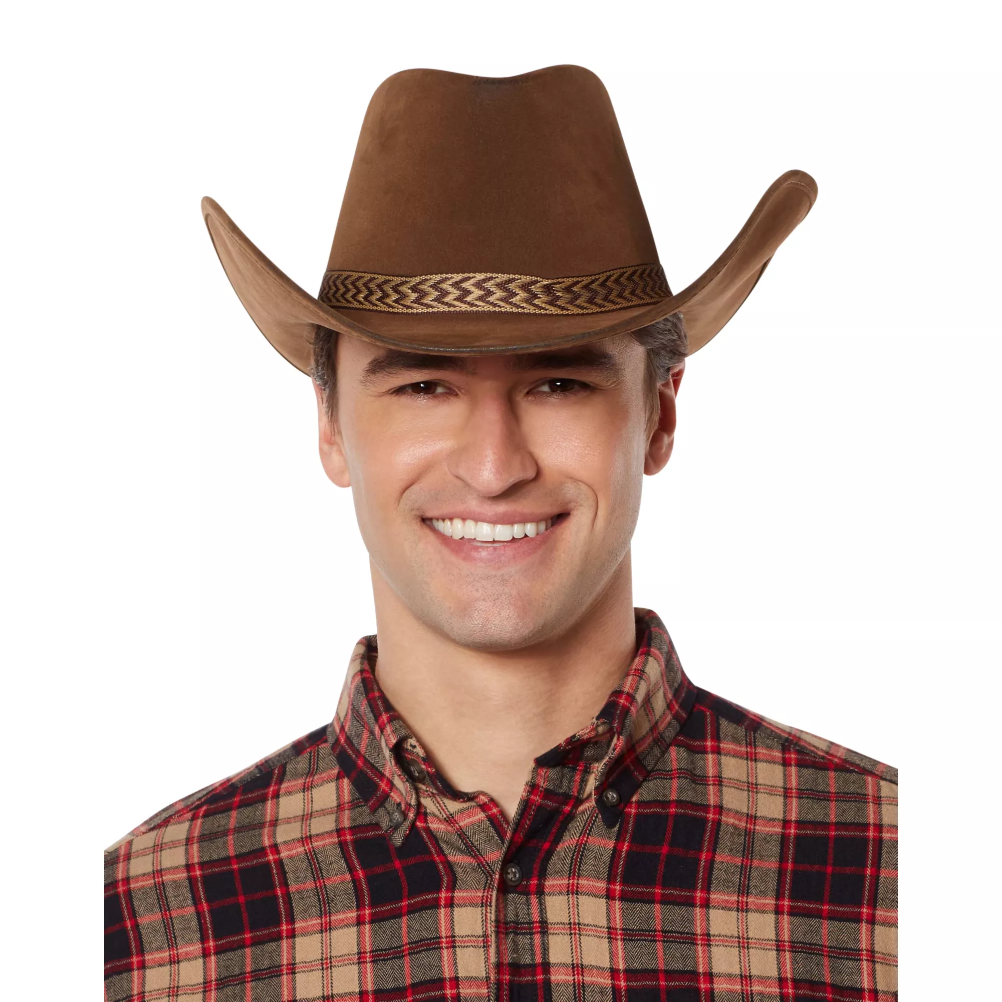 Brown Cowboy Hat Deluxe at Spencer's