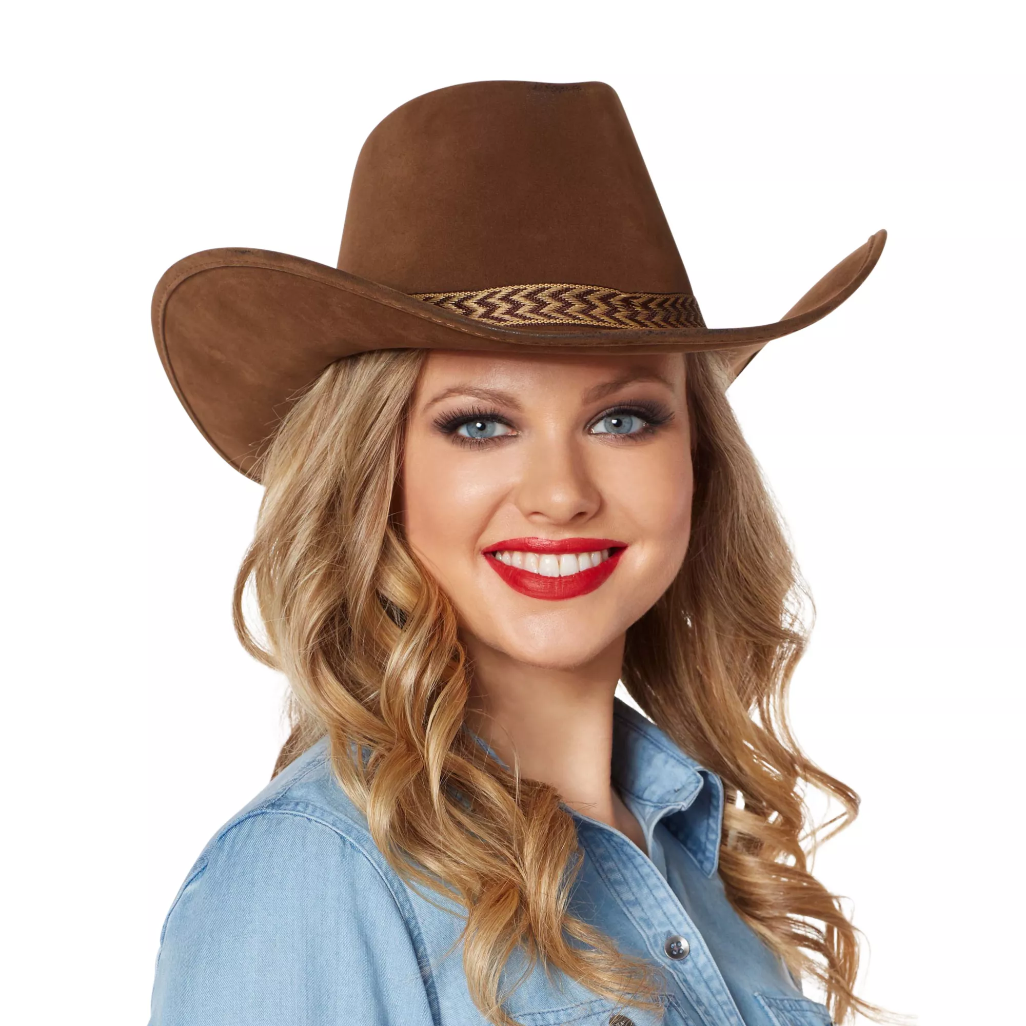 Brown Cowboy Hat Deluxe at Spencer's