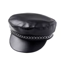 Faux Leather Cabby Hat at Spirit Halloween