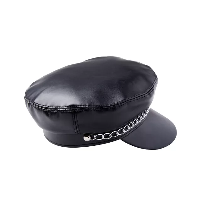 Faux Leather Cabby Hat at Spirit Halloween