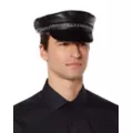 Faux Leather Cabby Hat at Spirit Halloween