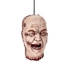 Stitched Faces Hanging Head at Spirit Halloween
