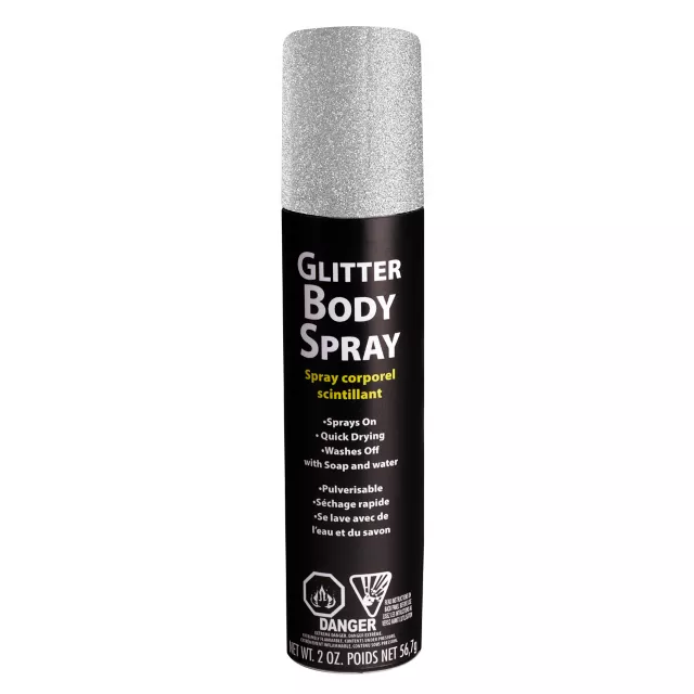 Silver Glitter Body Spray at Spirit Halloween