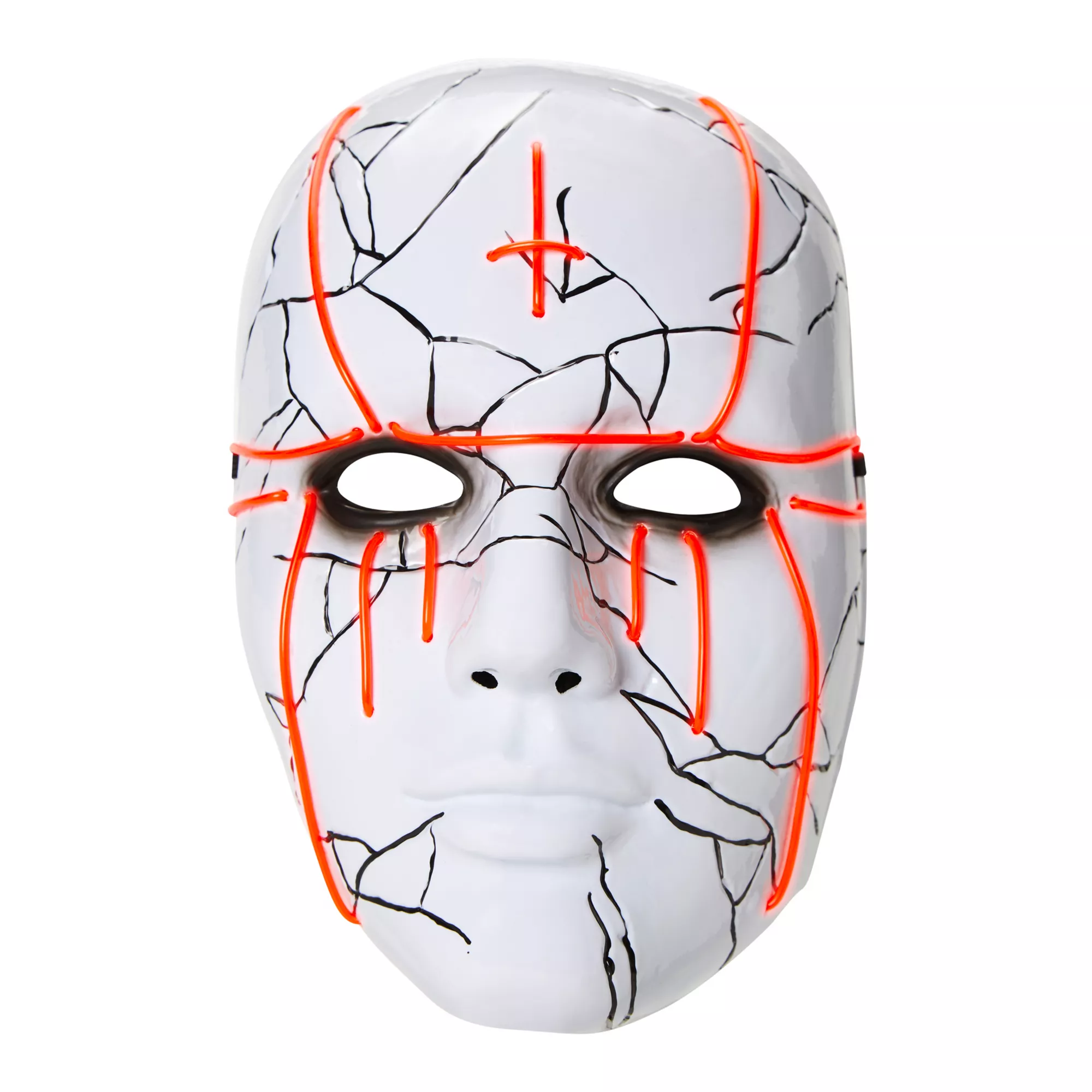Light-Up EL Wire Evil Priest Half Mask at Spirit Halloween