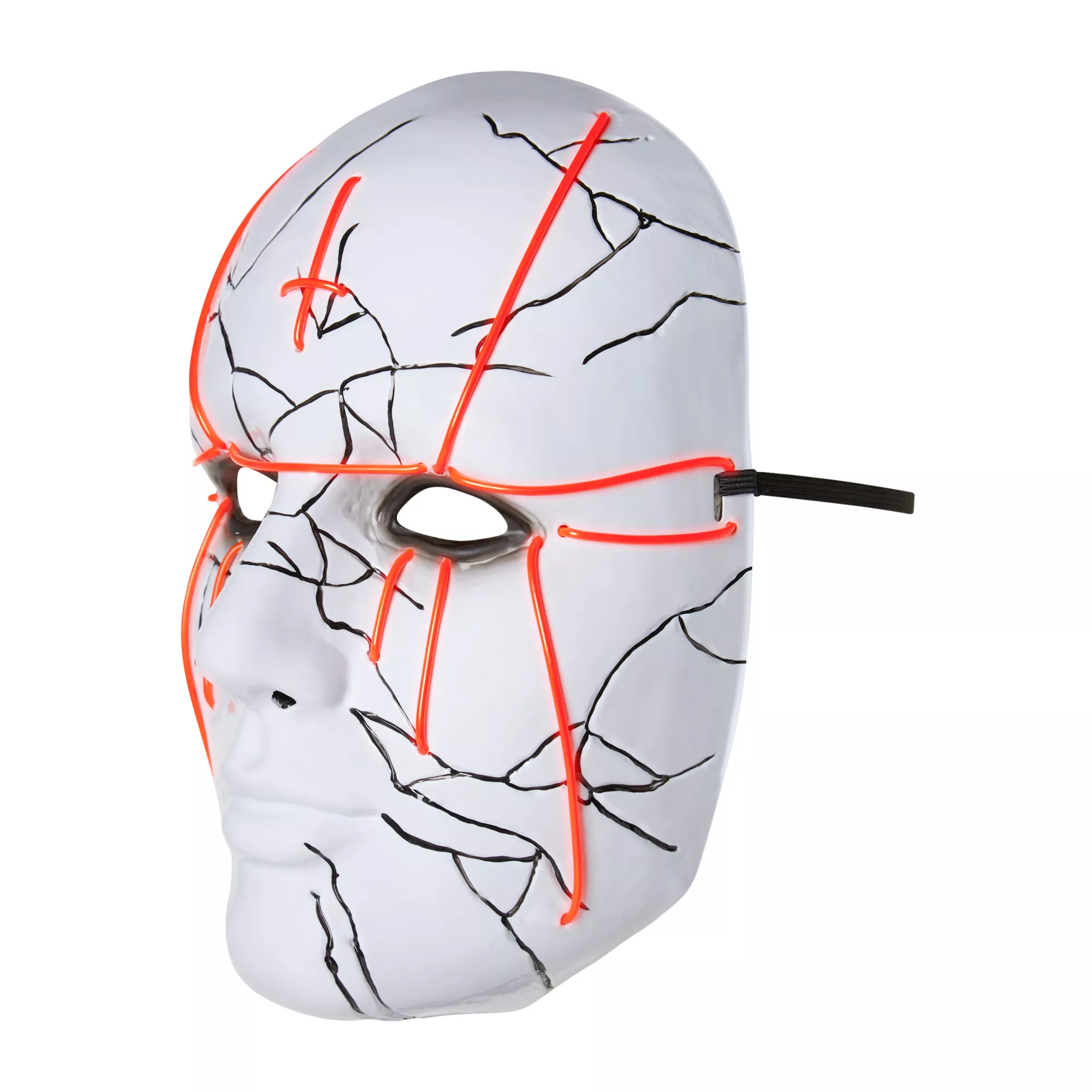 Light-Up EL Wire Evil Priest Half Mask at Spirit Halloween