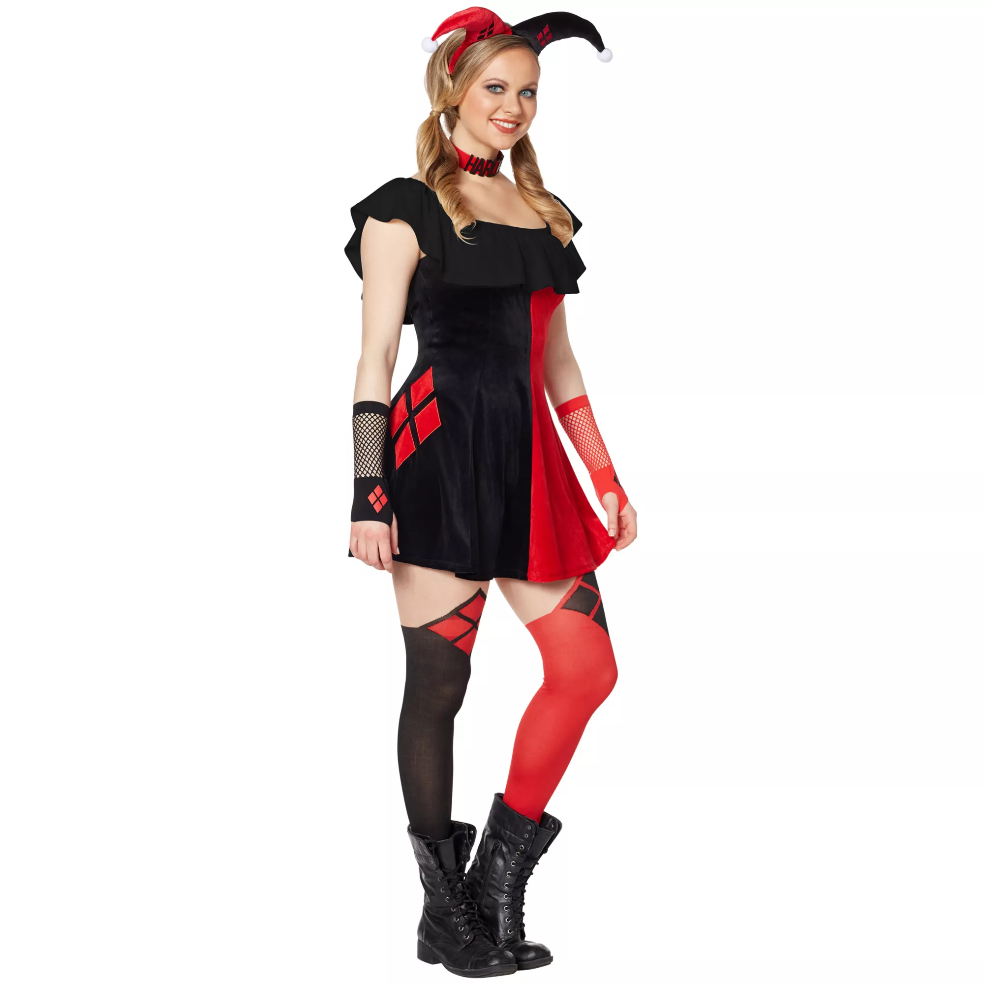 Adult Velvet Harley Quinn Dress – DC Comics at Spirit Halloween