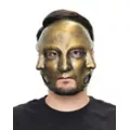 Goldtone Threefold Half Mask at Spencer's