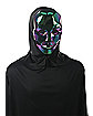Iridescent Metallic Hooded Mask
