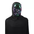 Iridescent Metallic Hooded Mask at Spencer's
