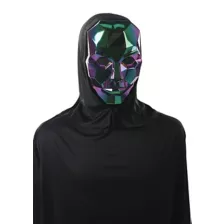 Iridescent Metallic Hooded Mask at Spencer's