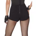 Black Lace-Up Shorts at Spencer's