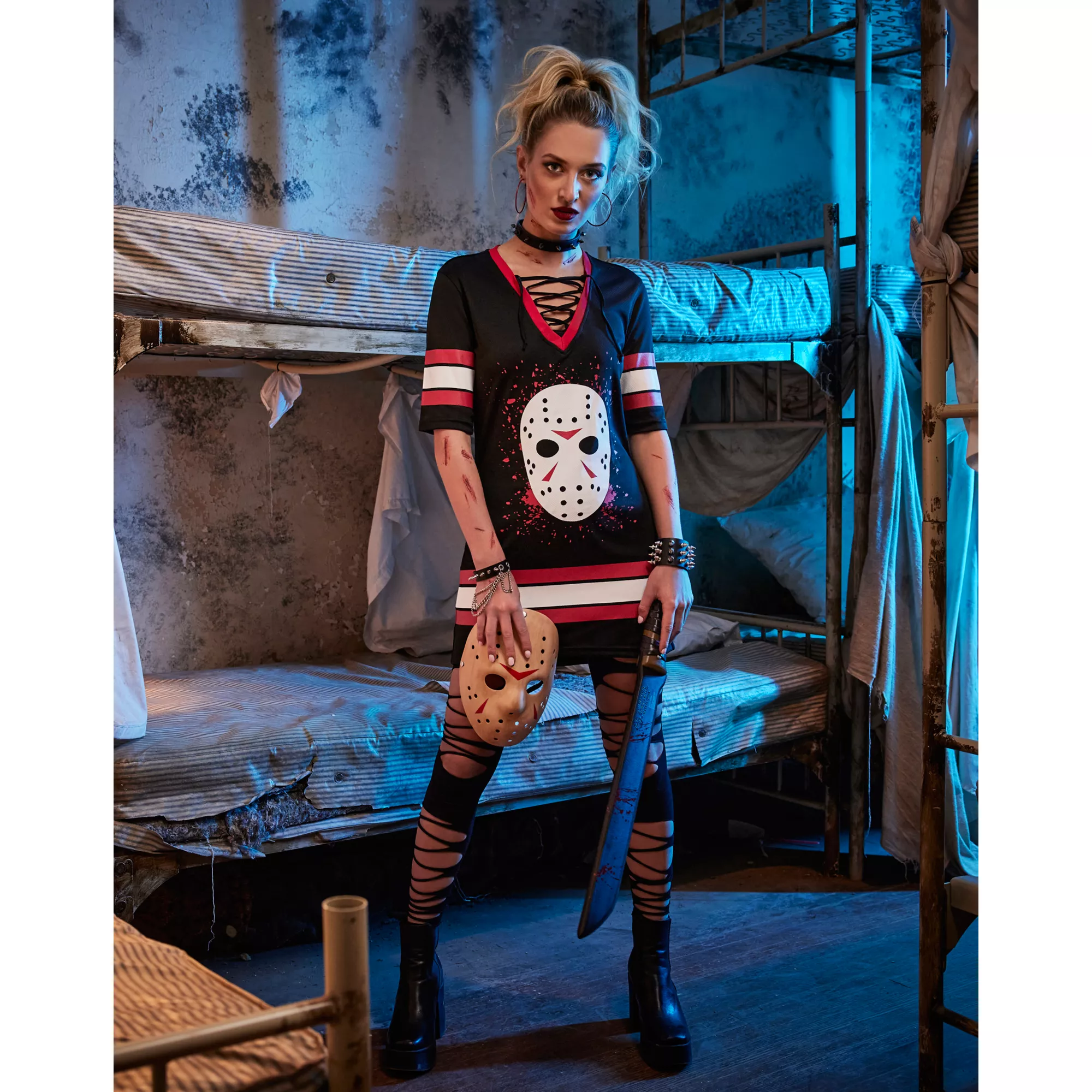 Adult Jason Voorhees Hockey Dress – Friday the 13th at Spirit Halloween