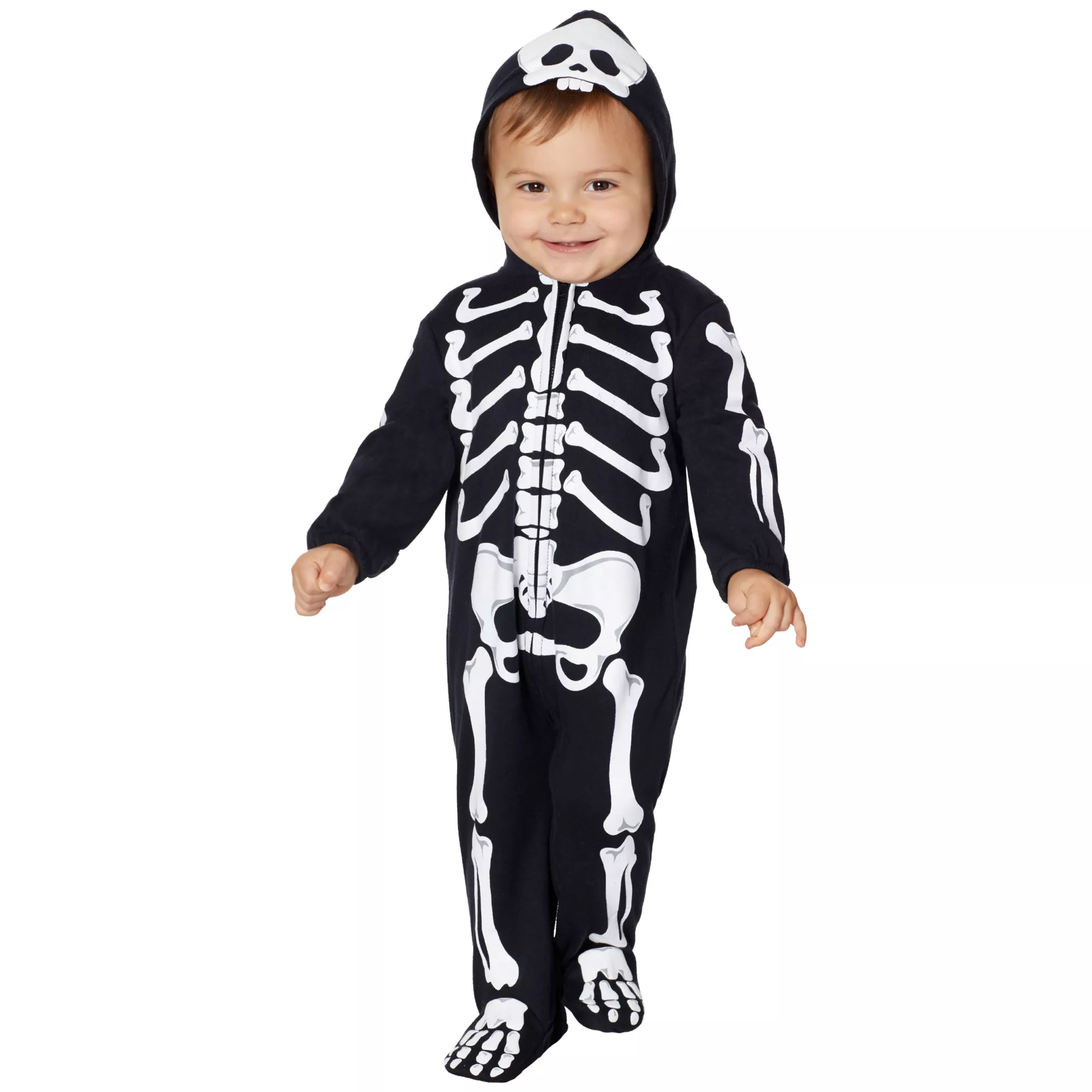 Toddler Skeleton Coveralls at Spencer's