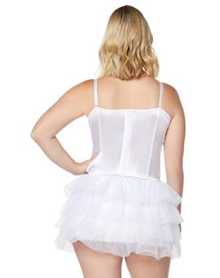 Front Lace-Up Corset - White