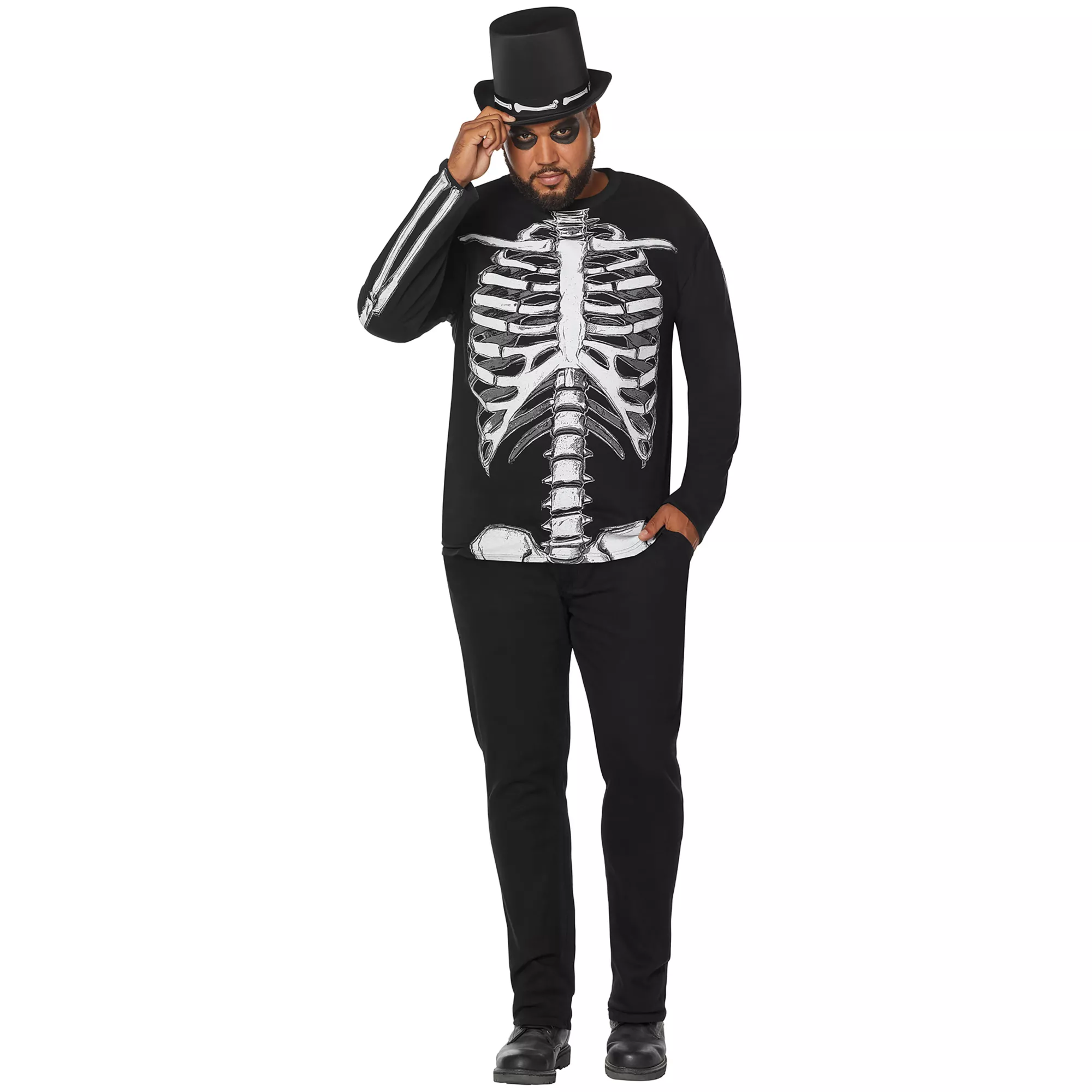 Long Sleeve Skeleton T Shirt at Spirit Halloween