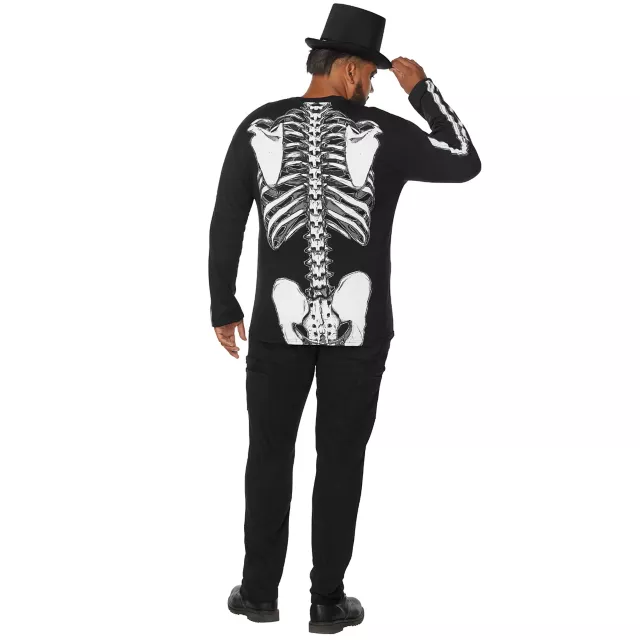 Long Sleeve Skeleton T Shirt - Spirithalloween.com