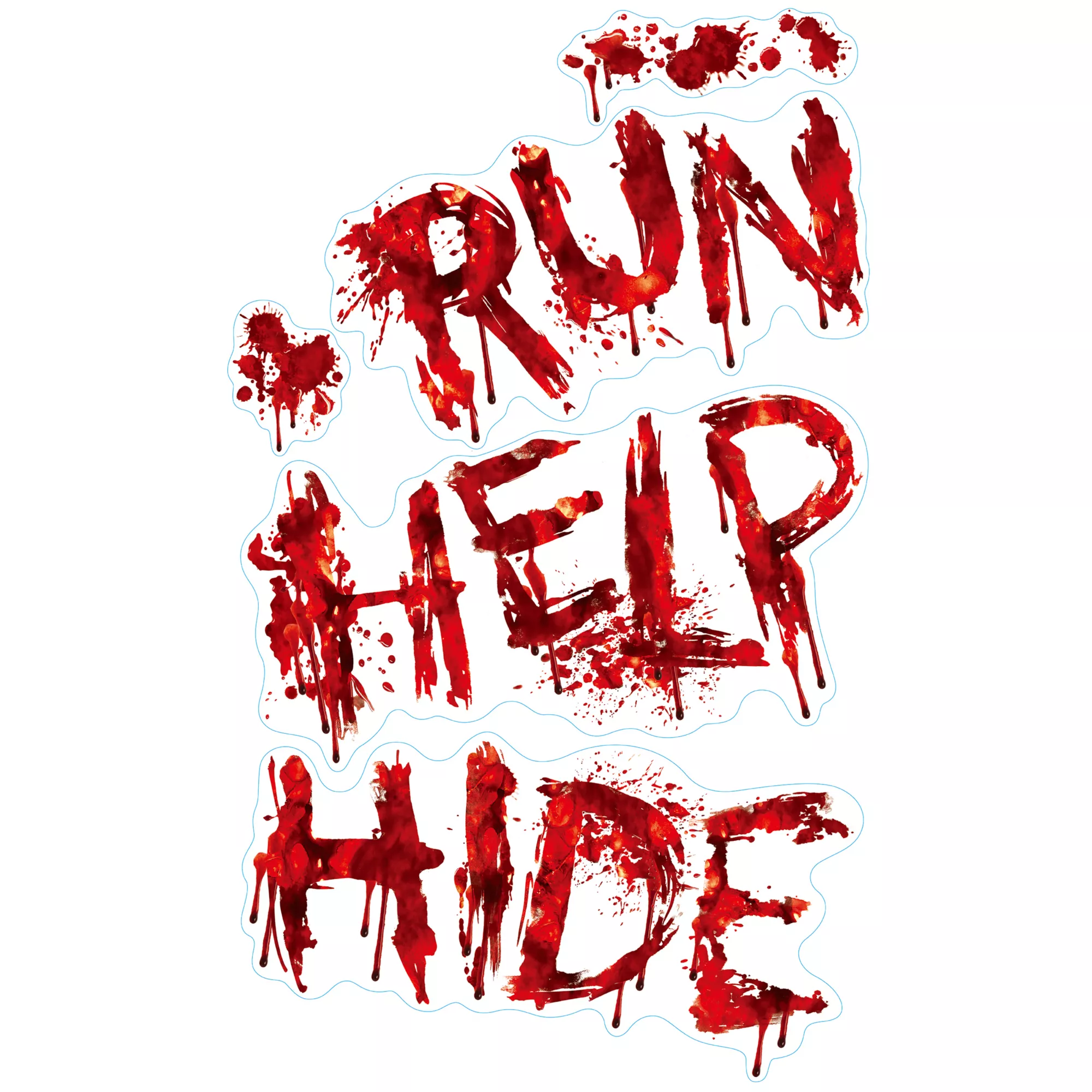2 Ft Bloody Words Window Cling - Decorations at Spirit Halloween