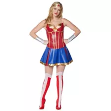Faux Leather Wonder Woman Corset - DC Comics at Spirit Halloween