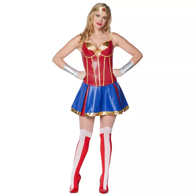 Faux Leather Wonder Woman Corset - DC Comics at Spirit Halloween