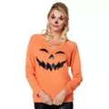 Criss Cross Front Pumpkin Sweatshirt at Spirit Halloween