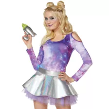 Galaxy Print Bodysuit at Spencer's