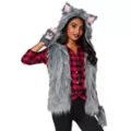 Adult Faux Fur Wolf Vest at Spirit Halloween