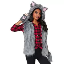 Adult Faux Fur Wolf Vest at Spirit Halloween