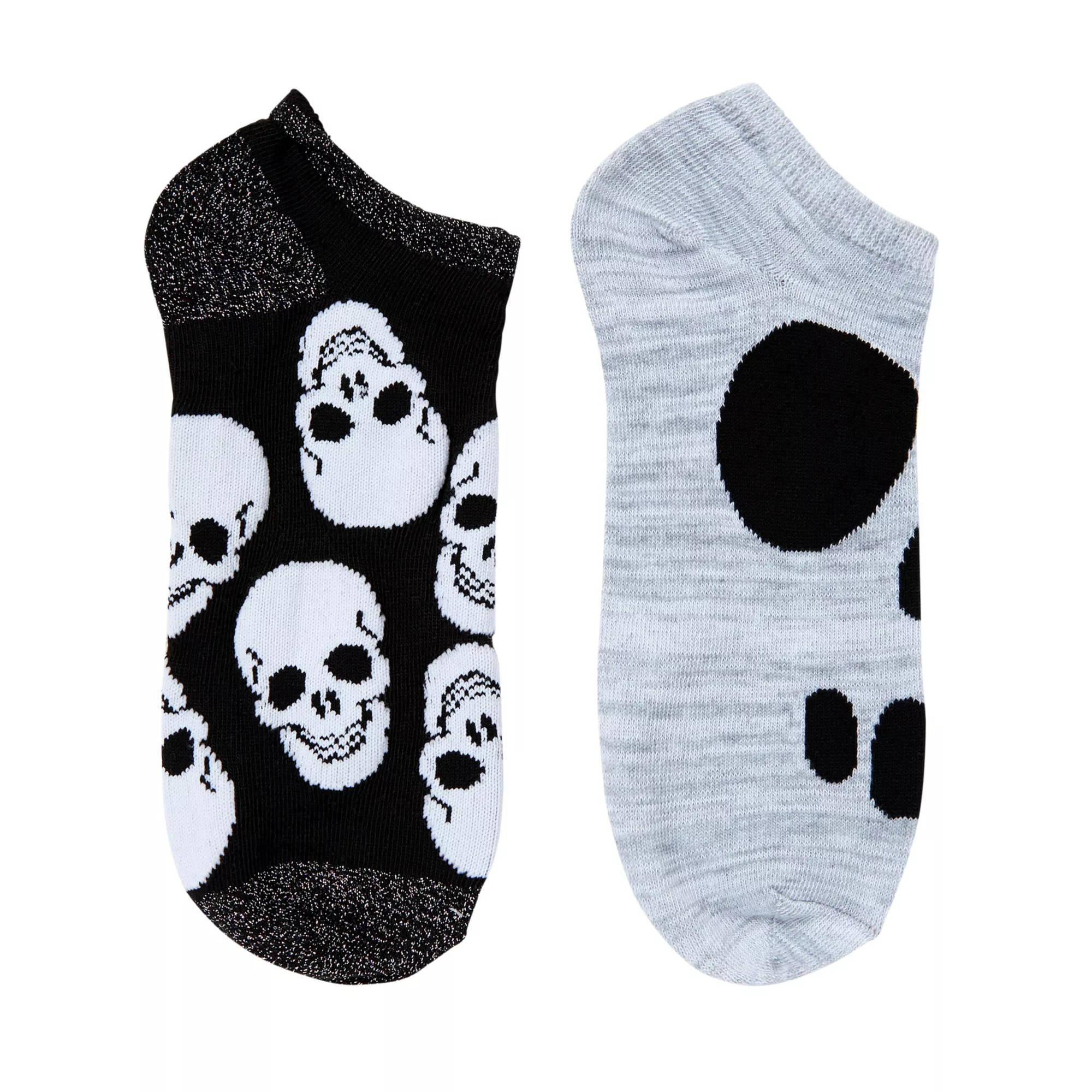 Skull Face Ankle Socks - 2 Pair at Spirit Halloween