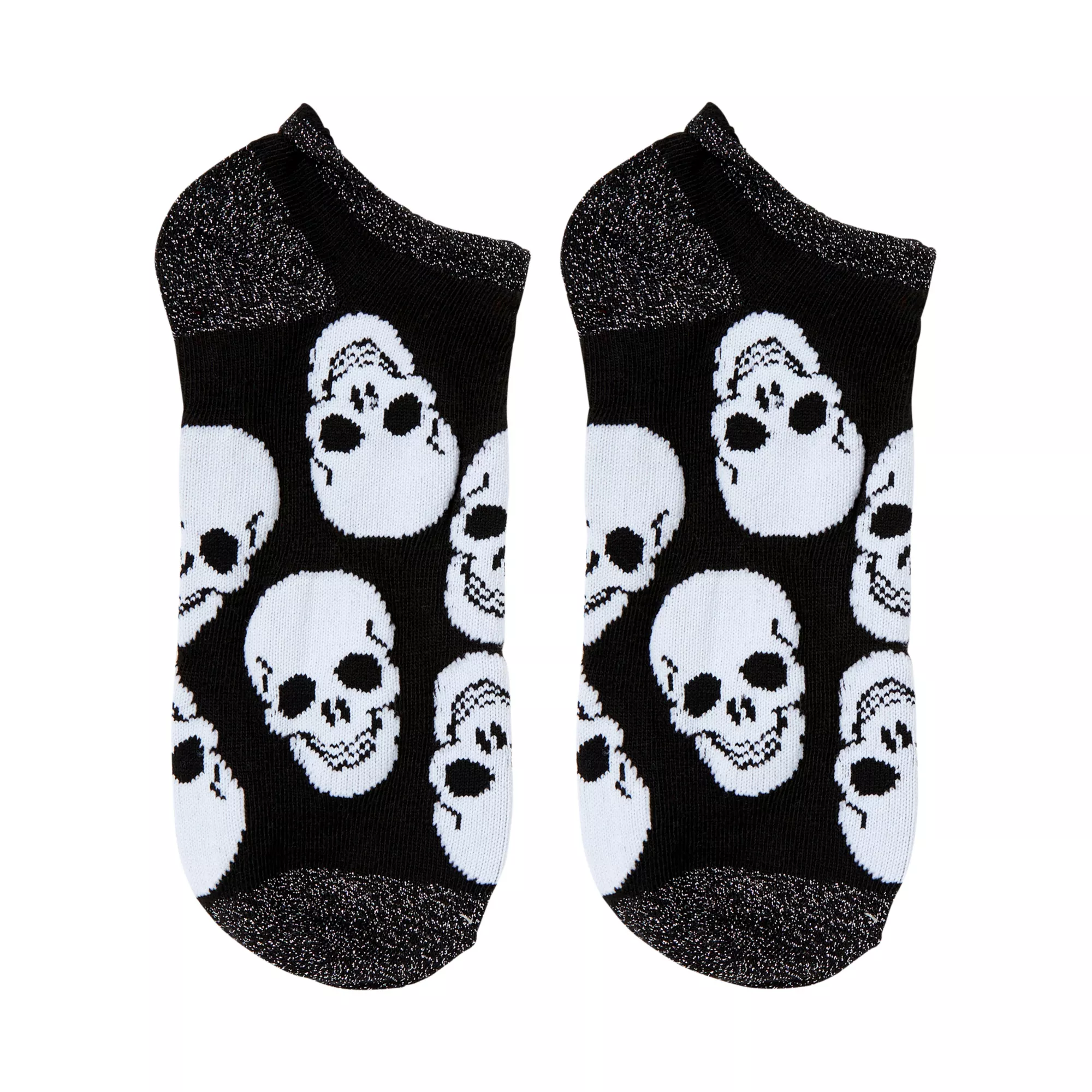 Skull Face Ankle Socks - 2 Pair at Spirit Halloween