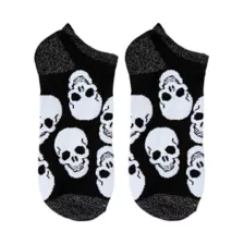 Skull Face Ankle Socks - 2 Pair at Spirit Halloween