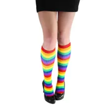 Rainbow Striped Knee High Socks at Spirit Halloween