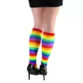Rainbow Striped Knee High Socks at Spirit Halloween